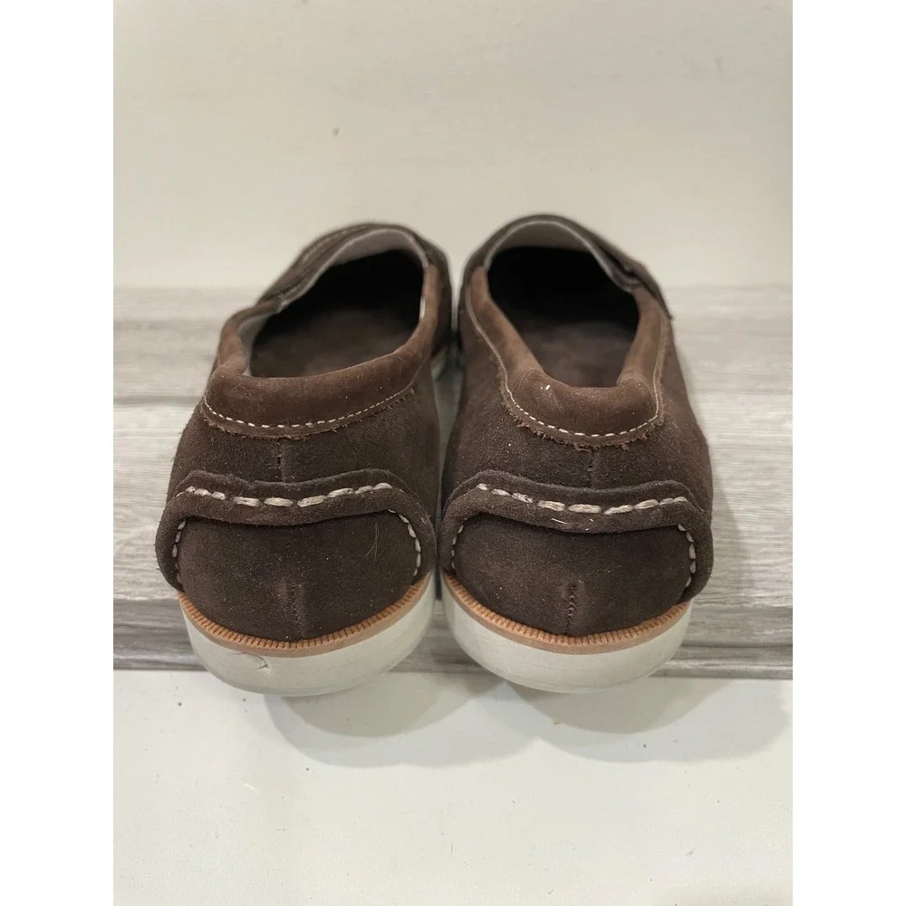 Tehama Resort Wear Womens Brown Suede Penny Loafers Size 8.5 M Made‎ in Brazil